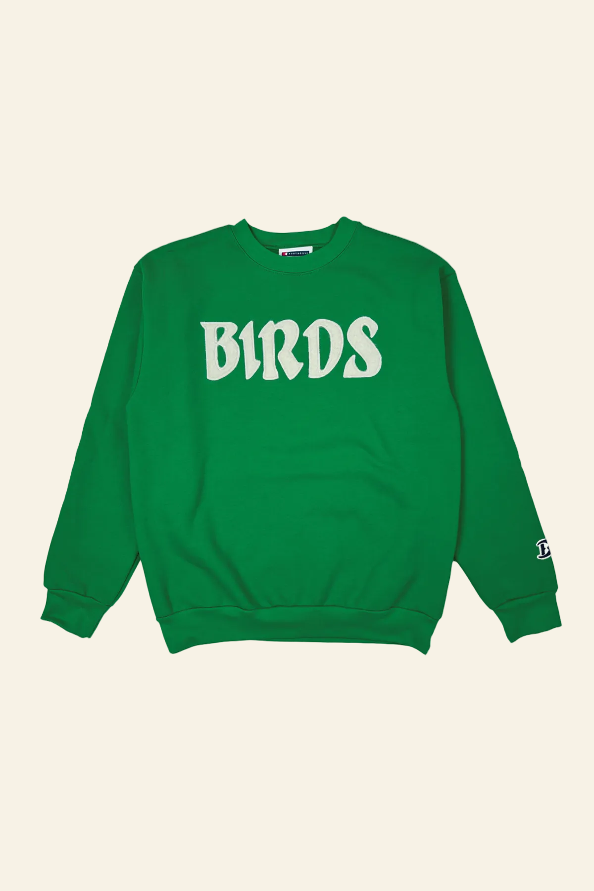 Green sweatshirt with &