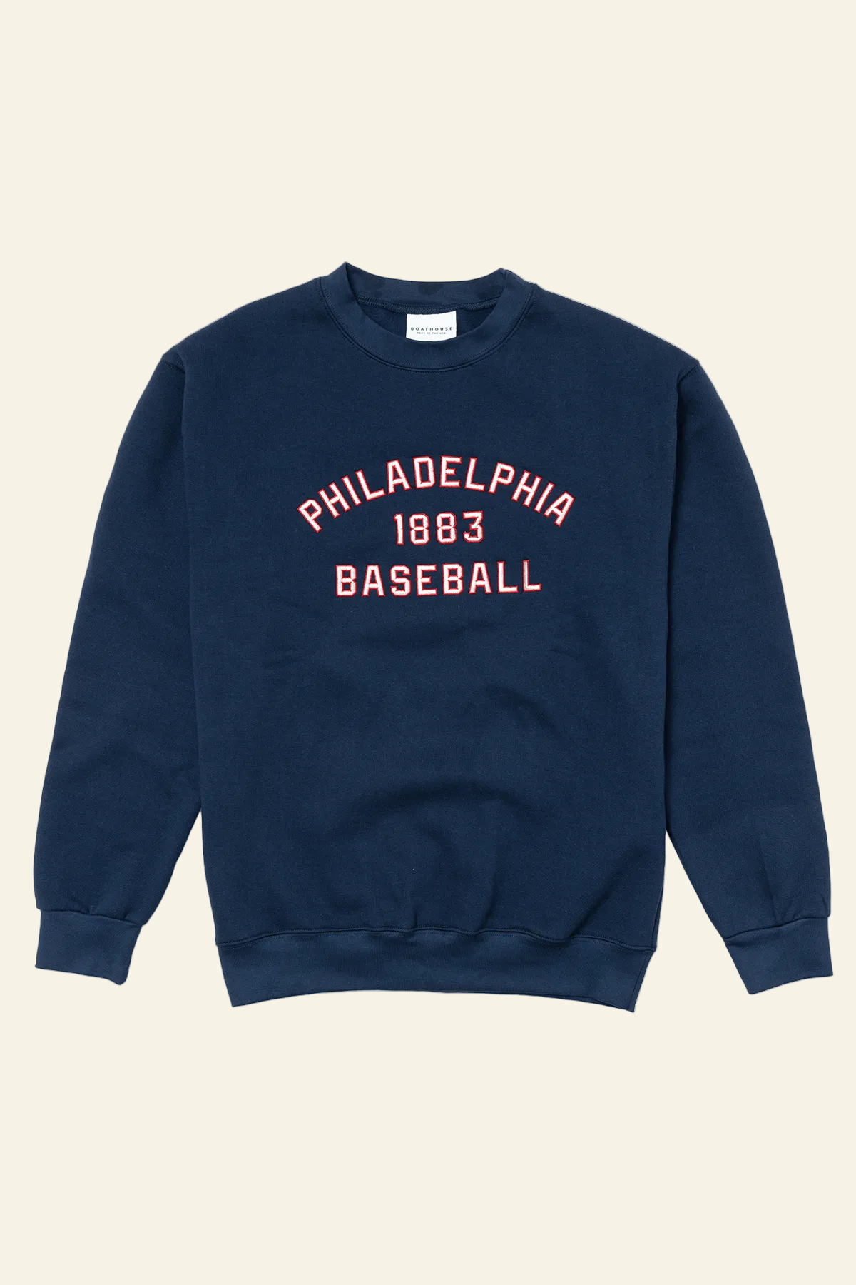Navy blue sweatshirt with &