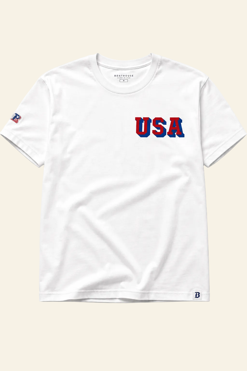 Boathouse active unisex t-shirts White / X-Small Boathouse USA Cotton Short Sleeve