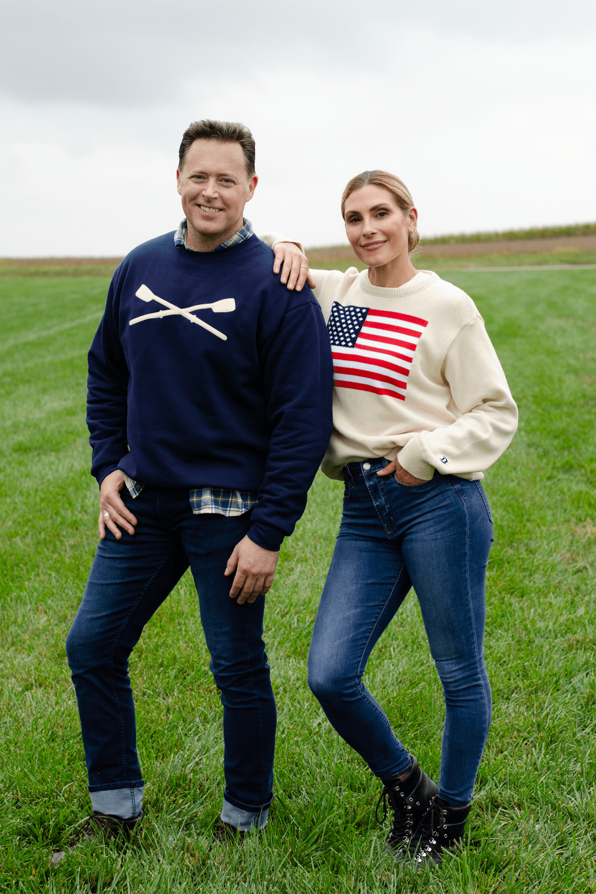 Boathouse unisex crew neck sweatshirt BOATHOUSE Felt Oars Crew