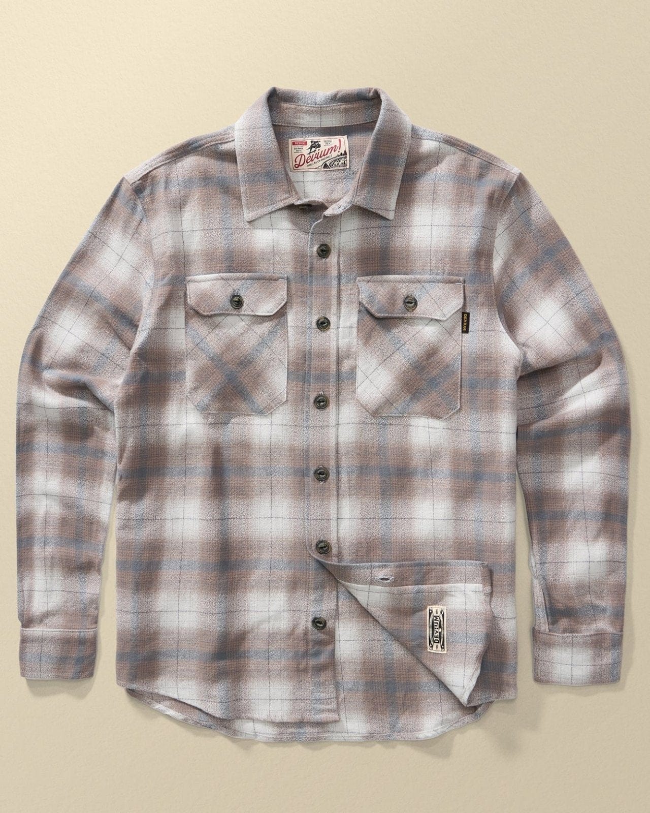 Devium Shirts Misty Morning / S Boca Long Sleeve Flannel Shirt