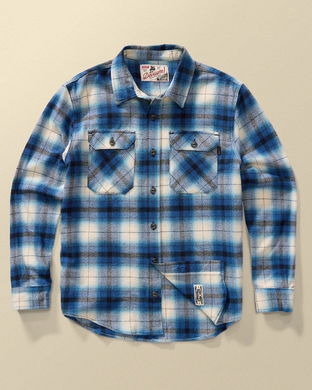 Devium Shirts Tahoe Blue / S Boca Long Sleeve Flannel Shirt