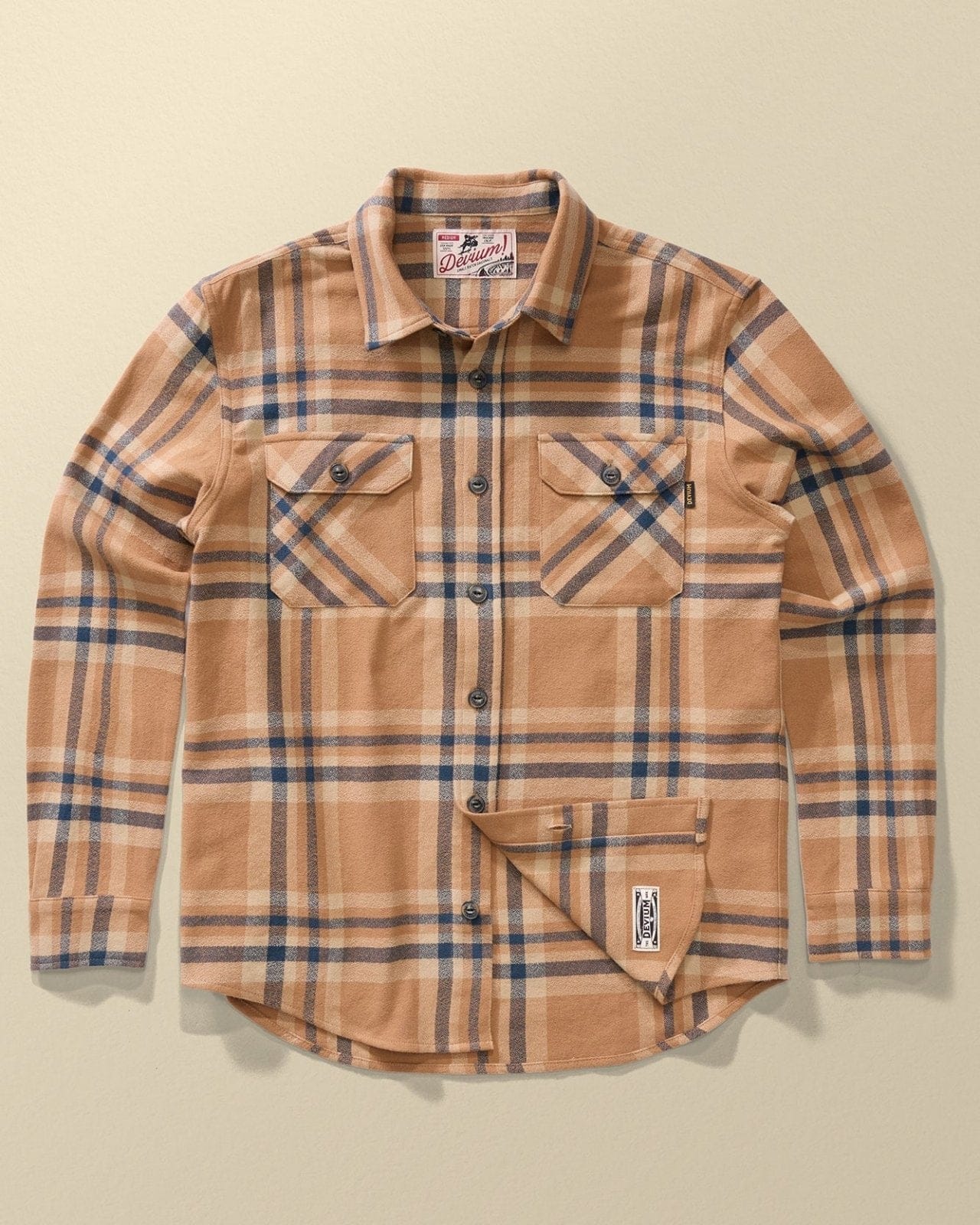 Devium Shirts Quicksand / S Boca Long Sleeve Flannel Shirt