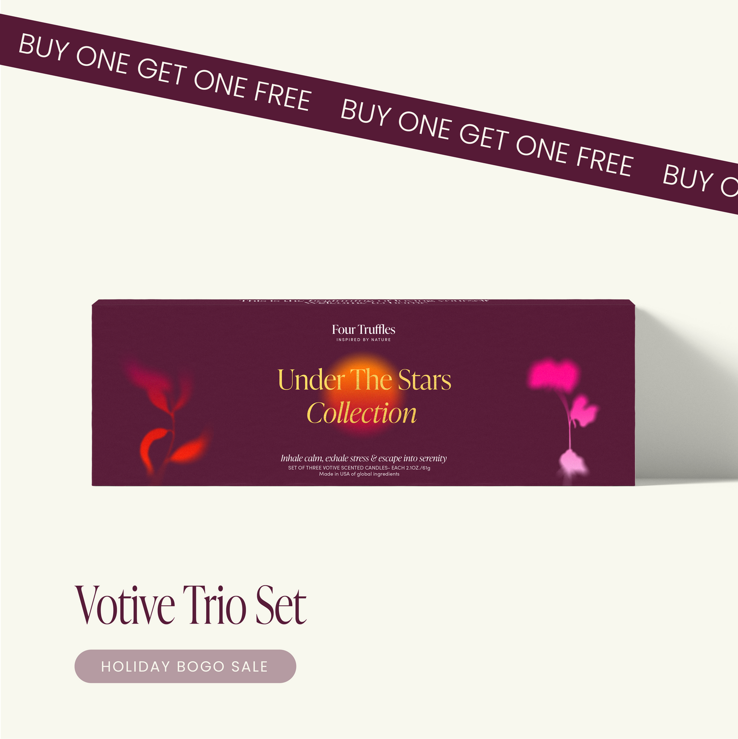 Under The Stars Set of Three Votive Candles