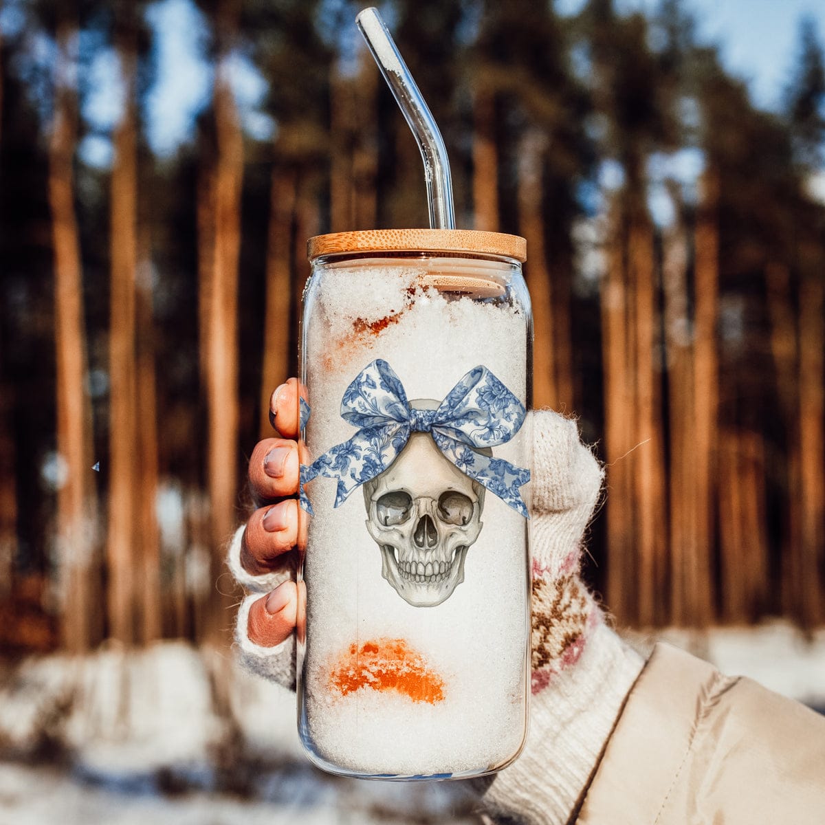 Gia Roma Travel Mug, Coffee Cup, Drinkware Bow Skull 20oz