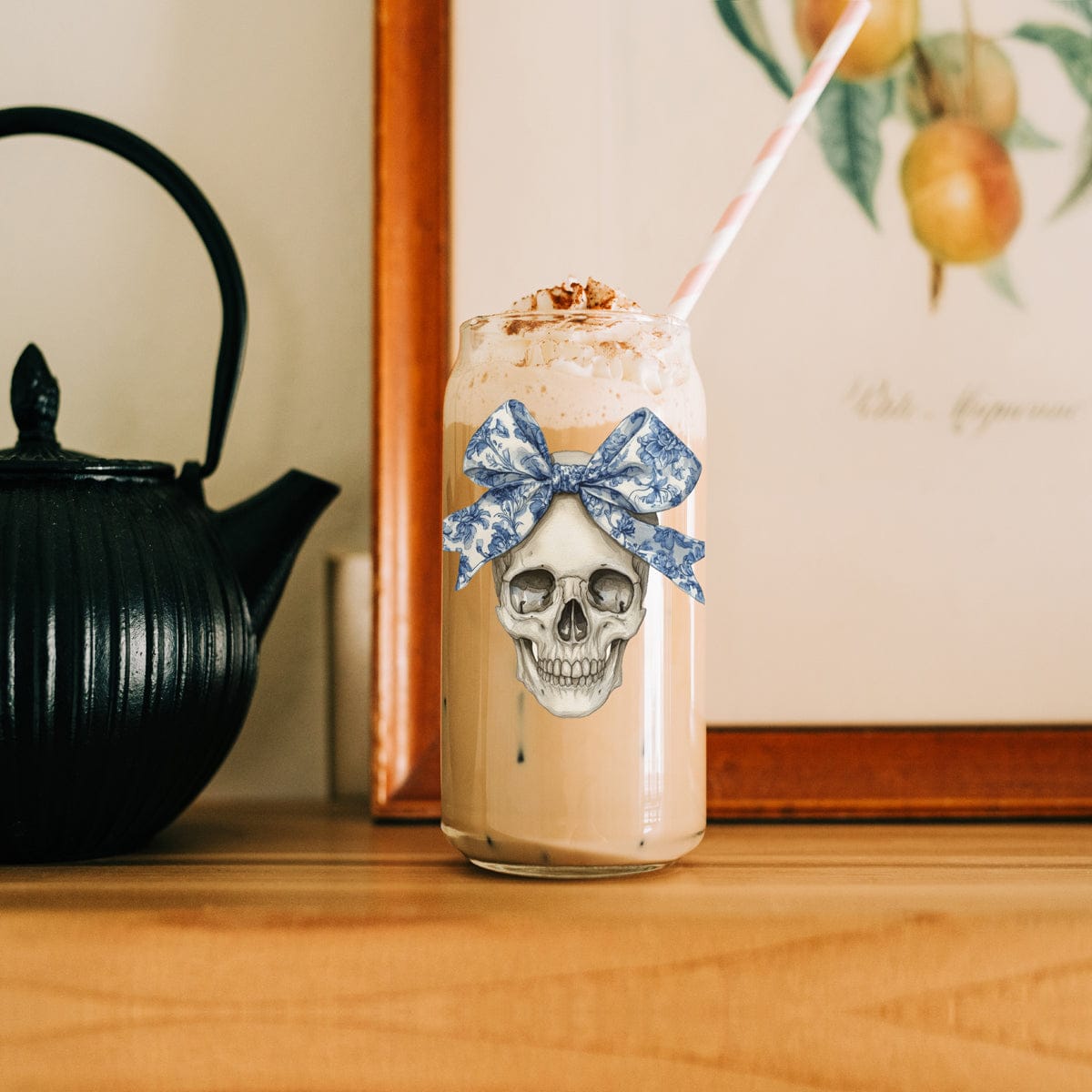 Gia Roma Travel Mug, Coffee Cup, Drinkware Bow Skull 20oz
