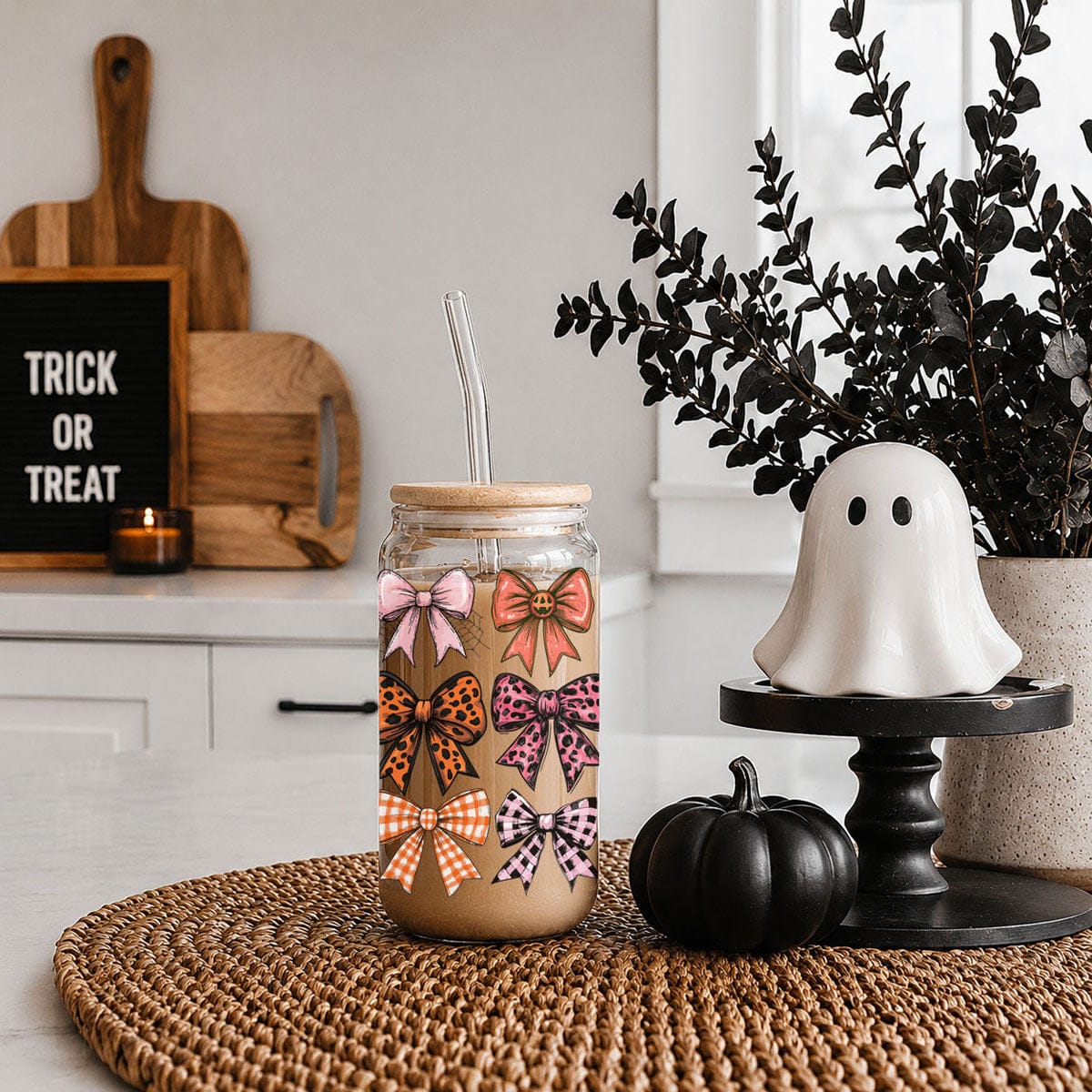 Gia Roma Travel Mug, Coffee Cup, Drinkware Fall Bows 20oz