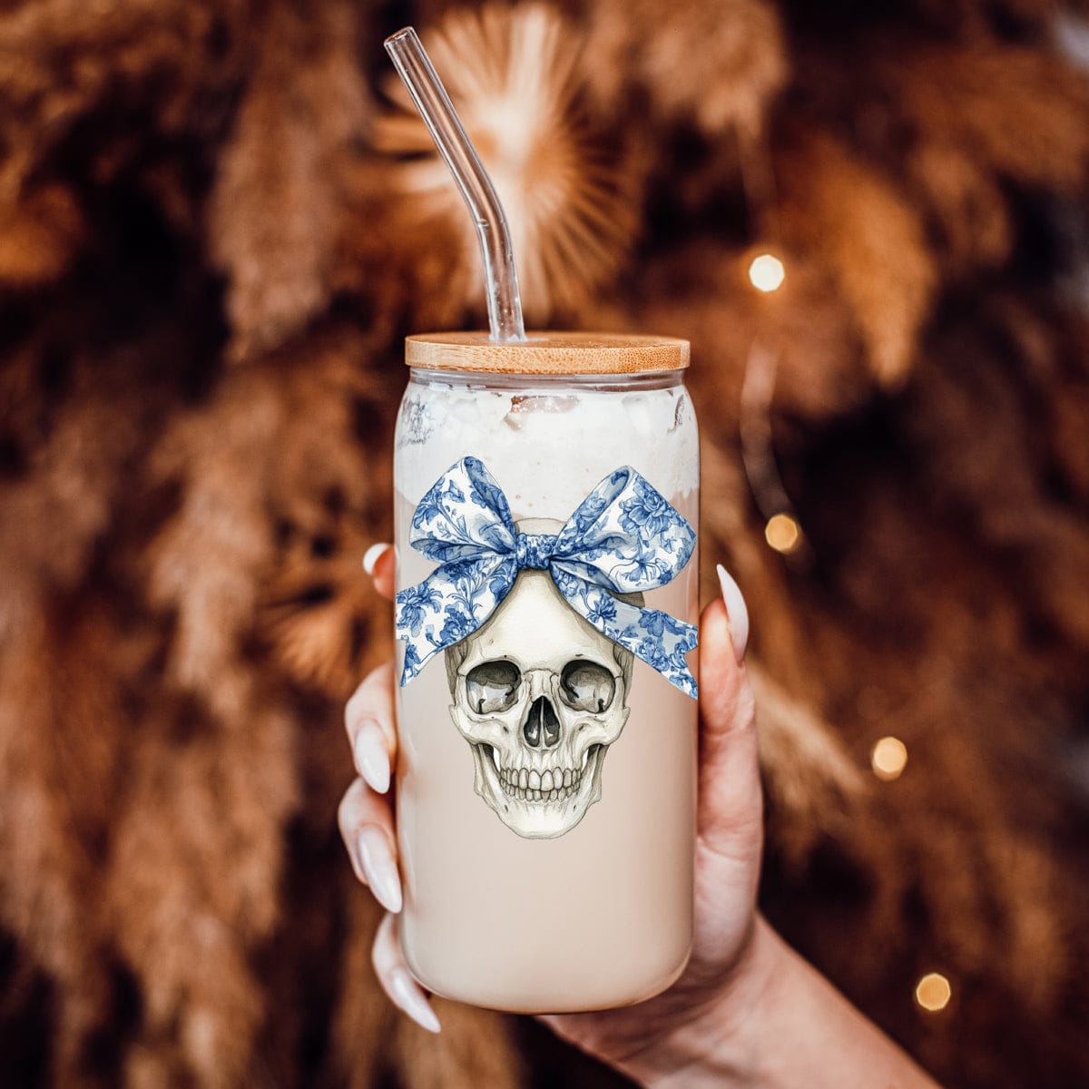 Gia Roma Travel Mug, Coffee Cup, Drinkware Bow Skull 20oz