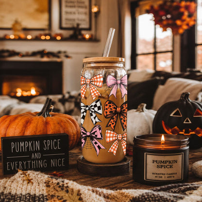 Gia Roma Travel Mug, Coffee Cup, Drinkware Fall Bows 20oz