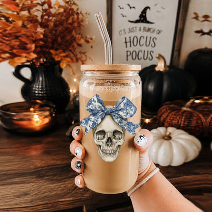 Gia Roma Travel Mug, Coffee Cup, Drinkware Bow Skull 20oz