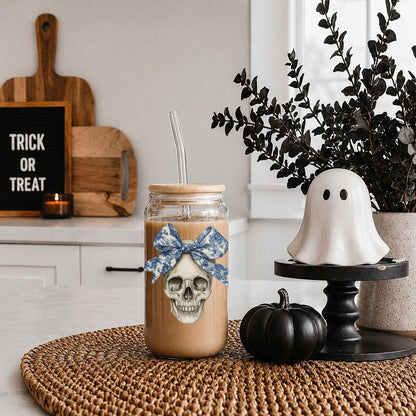Gia Roma Travel Mug, Coffee Cup, Drinkware Bow Skull 20oz