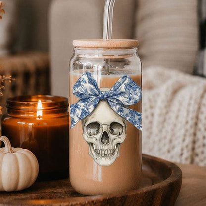 Gia Roma Travel Mug, Coffee Cup, Drinkware Bow Skull 20oz