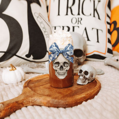 Gia Roma Travel Mug, Coffee Cup, Drinkware Bow Skull 20oz