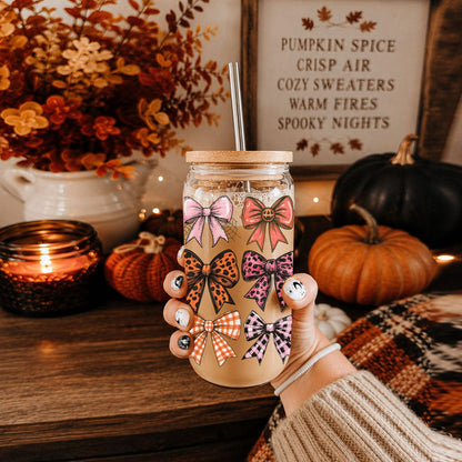 Gia Roma Travel Mug, Coffee Cup, Drinkware Fall Bows 20oz