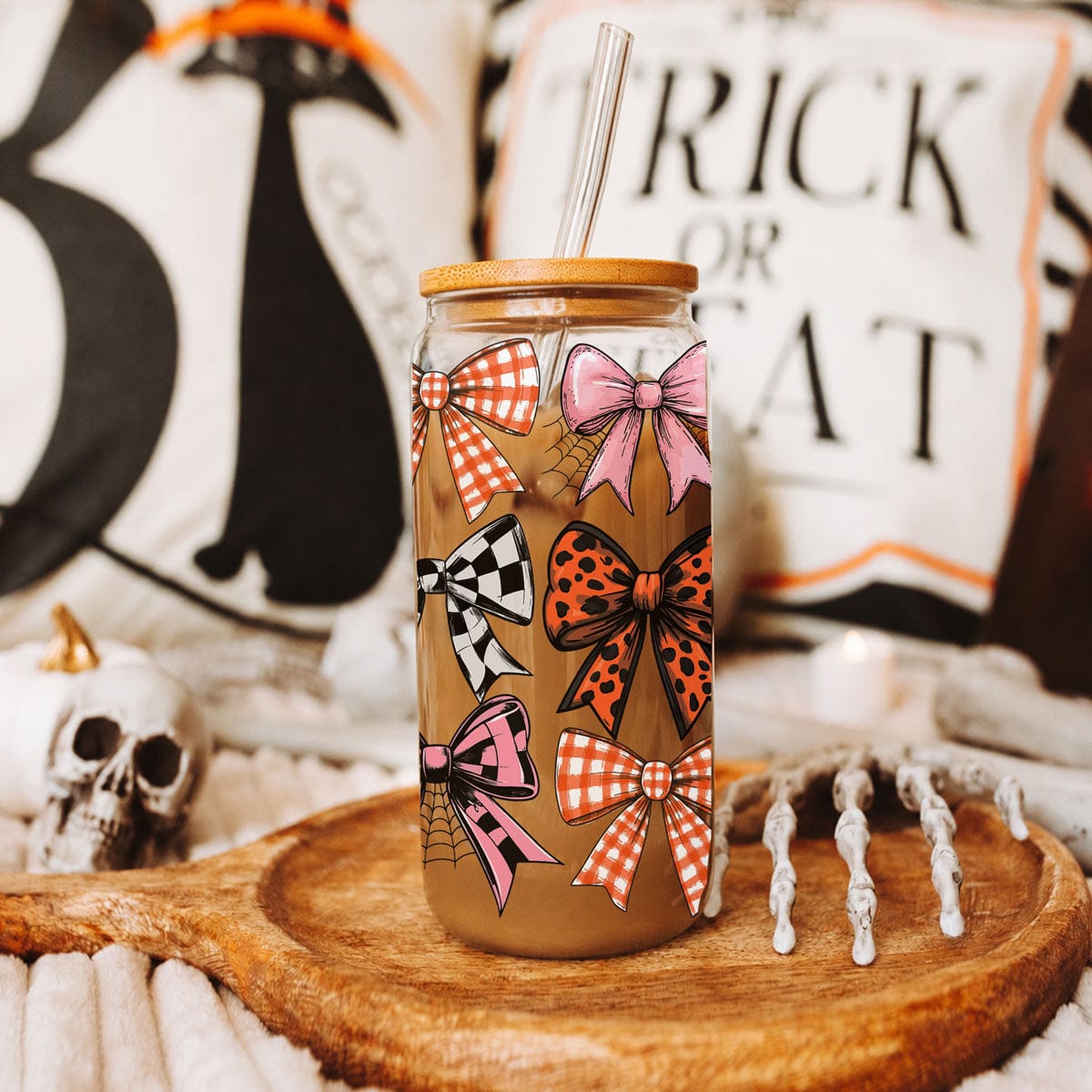 Gia Roma Travel Mug, Coffee Cup, Drinkware Fall Bows 20oz