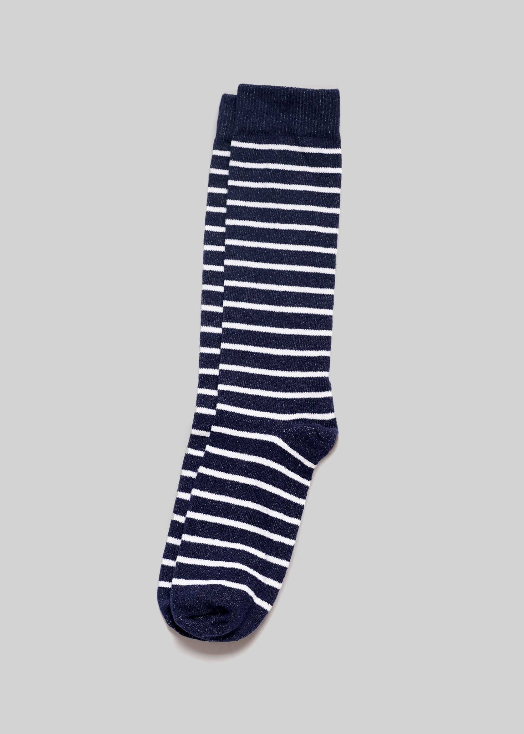 American Trench Socks navy/white / One Size The Breton Stripe