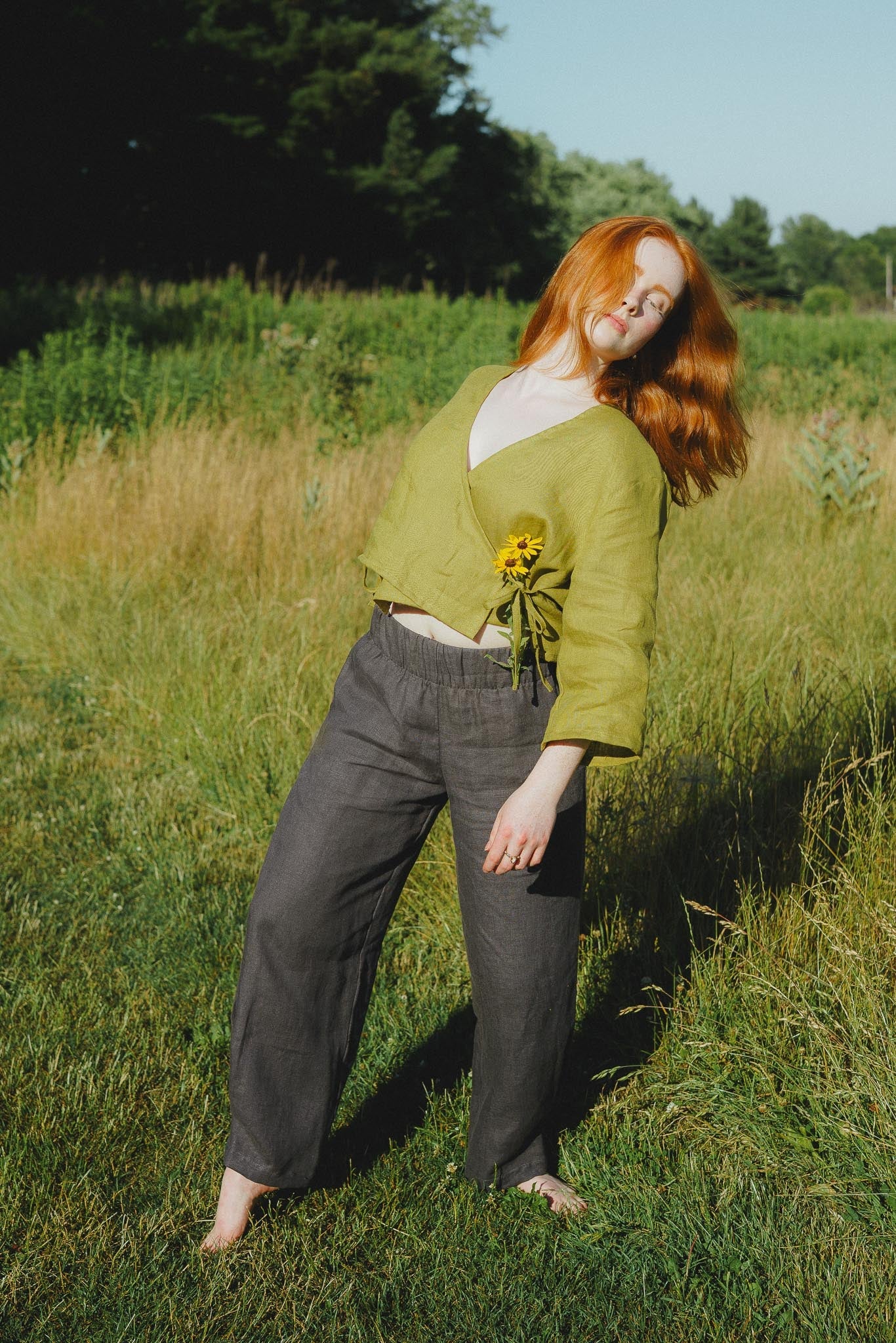 Artemis Top in Avocado