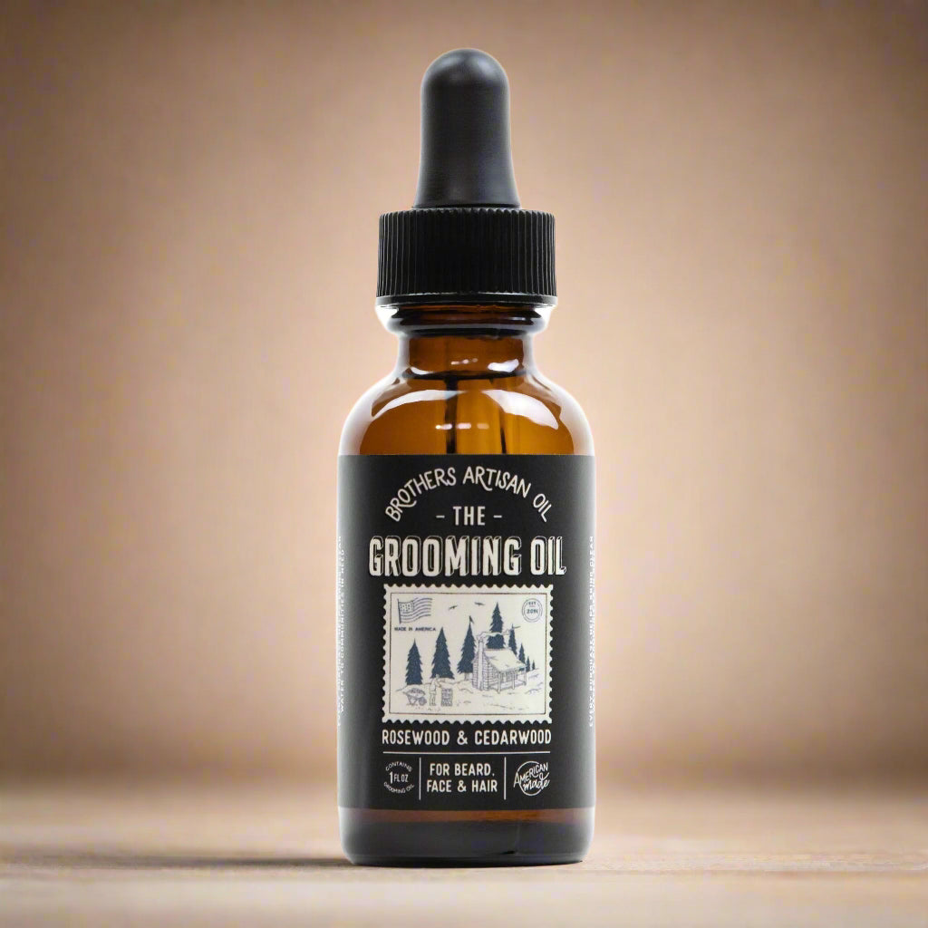The Grooming Oil: Rosewood &amp; Cedarwood by Brothers Artisan Oil - My American Goods