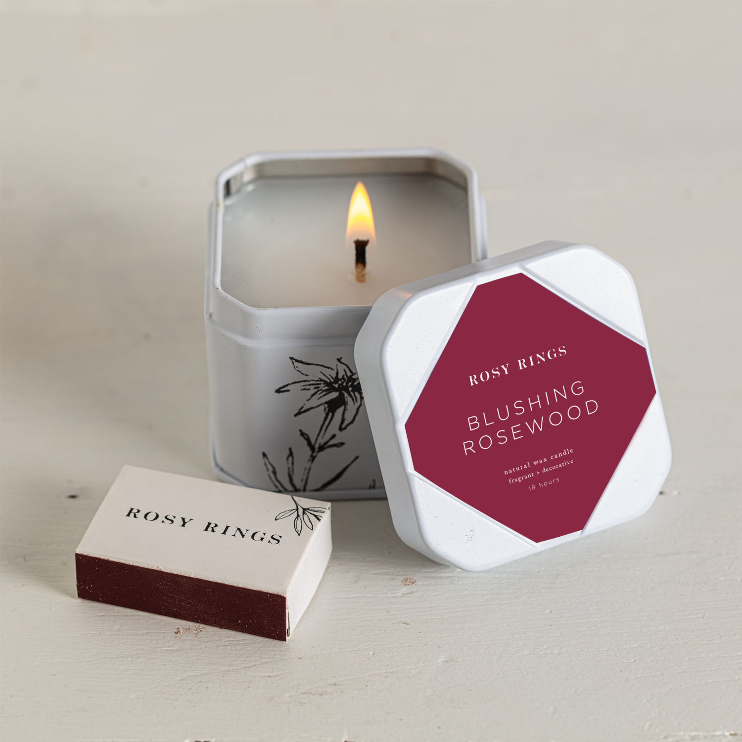 Petite Tin Candle - Blushing Rosewood