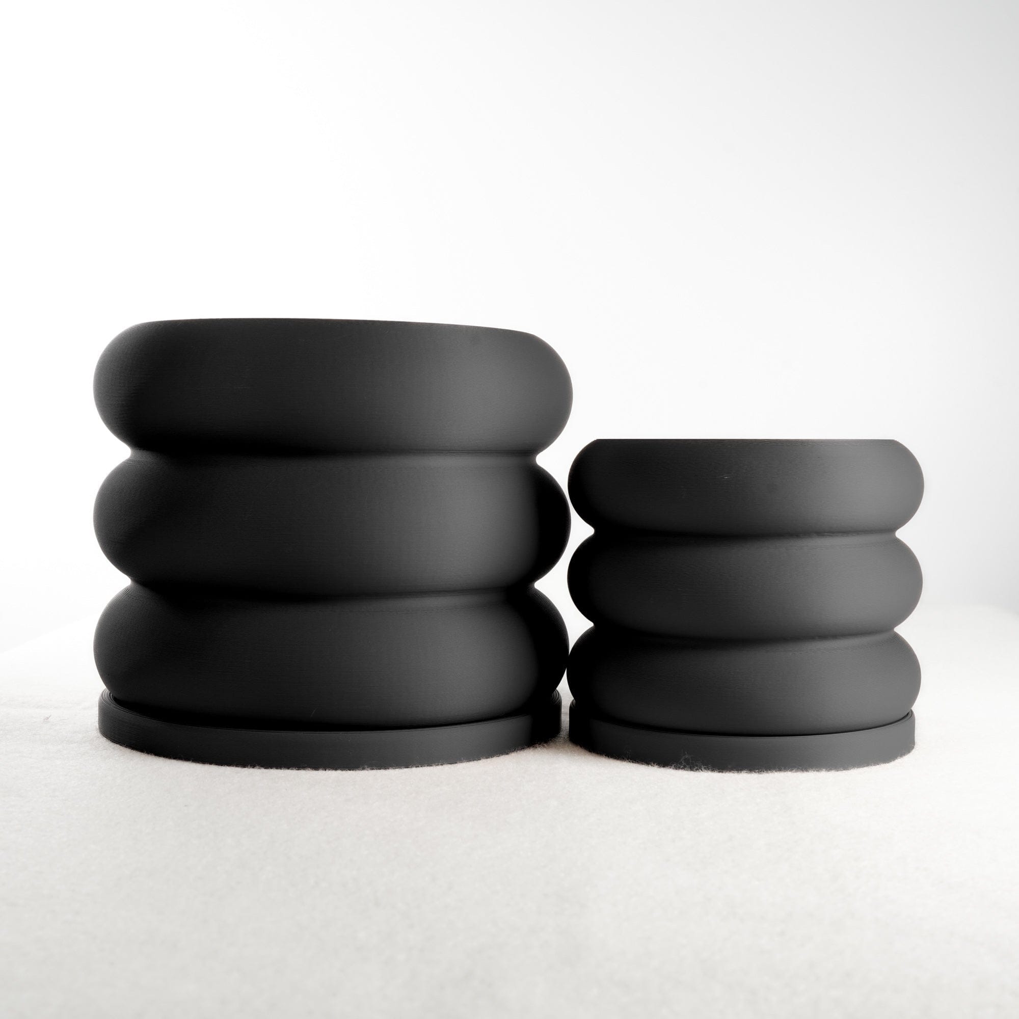 Rosebud HomeGoods Pots &amp; Planters Black / Without Drip Tray / 4 Inch Bubble Planter/ Donut Planter with Drainage