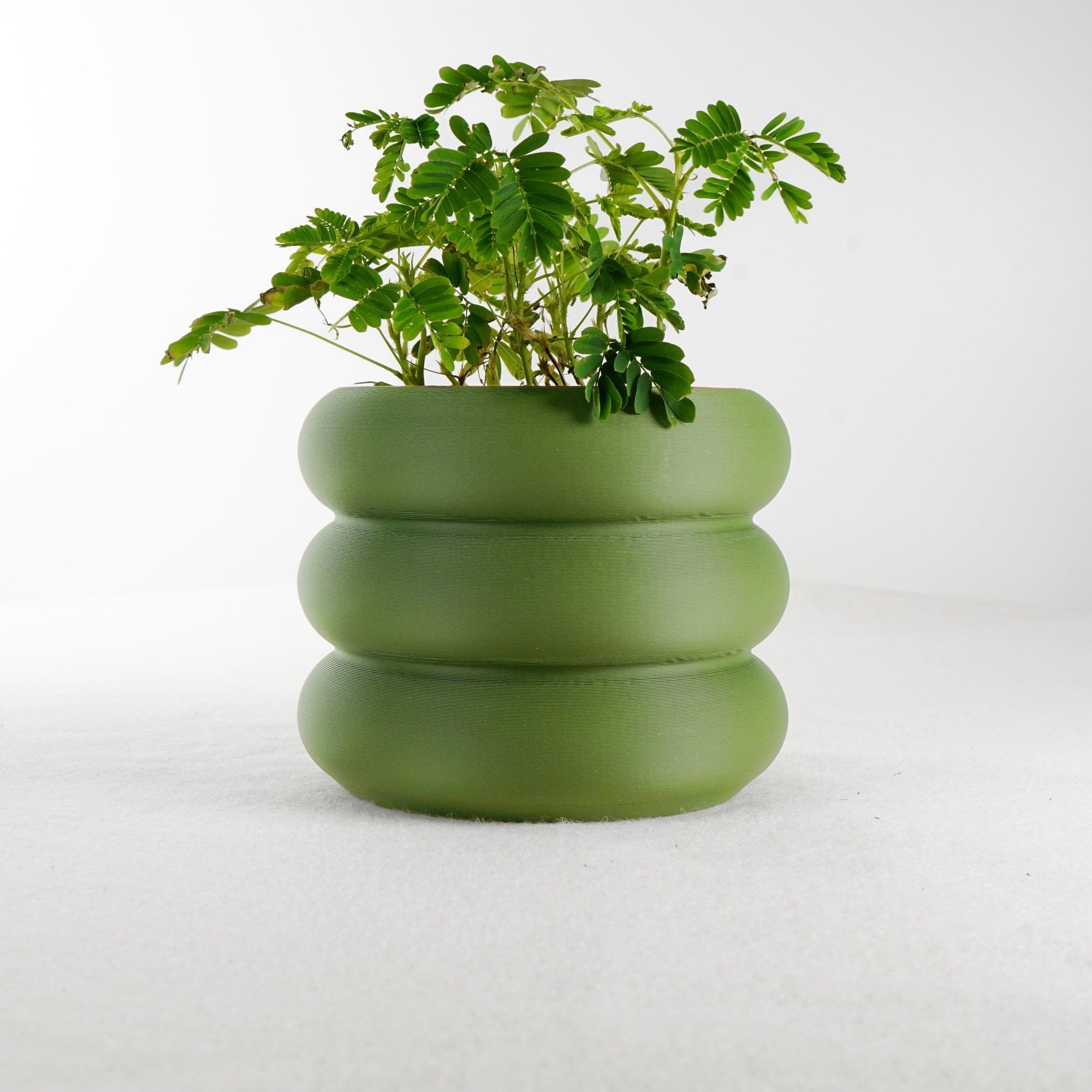 Rosebud HomeGoods Pots &amp; Planters Green / Without Drip Tray / 4 Inch Bubble Planter/ Donut Planter with Drainage