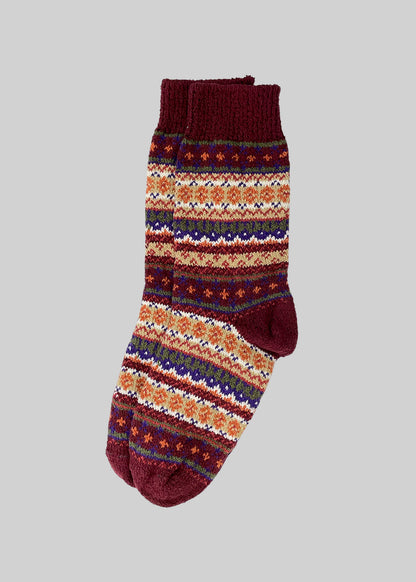 Cotton Fair Isle Sock