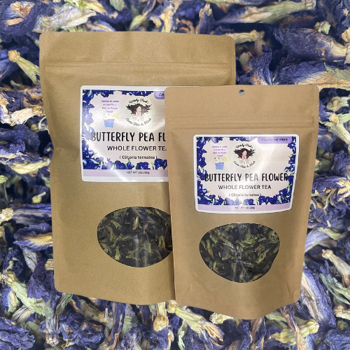 Witchy Pooh's Butterfly Pea Flower Tea - Loose Leaf Whole Blue Flowers, Caffeine Free by Witchy Pooh's Exotic Teas & Herbs - My American Goods