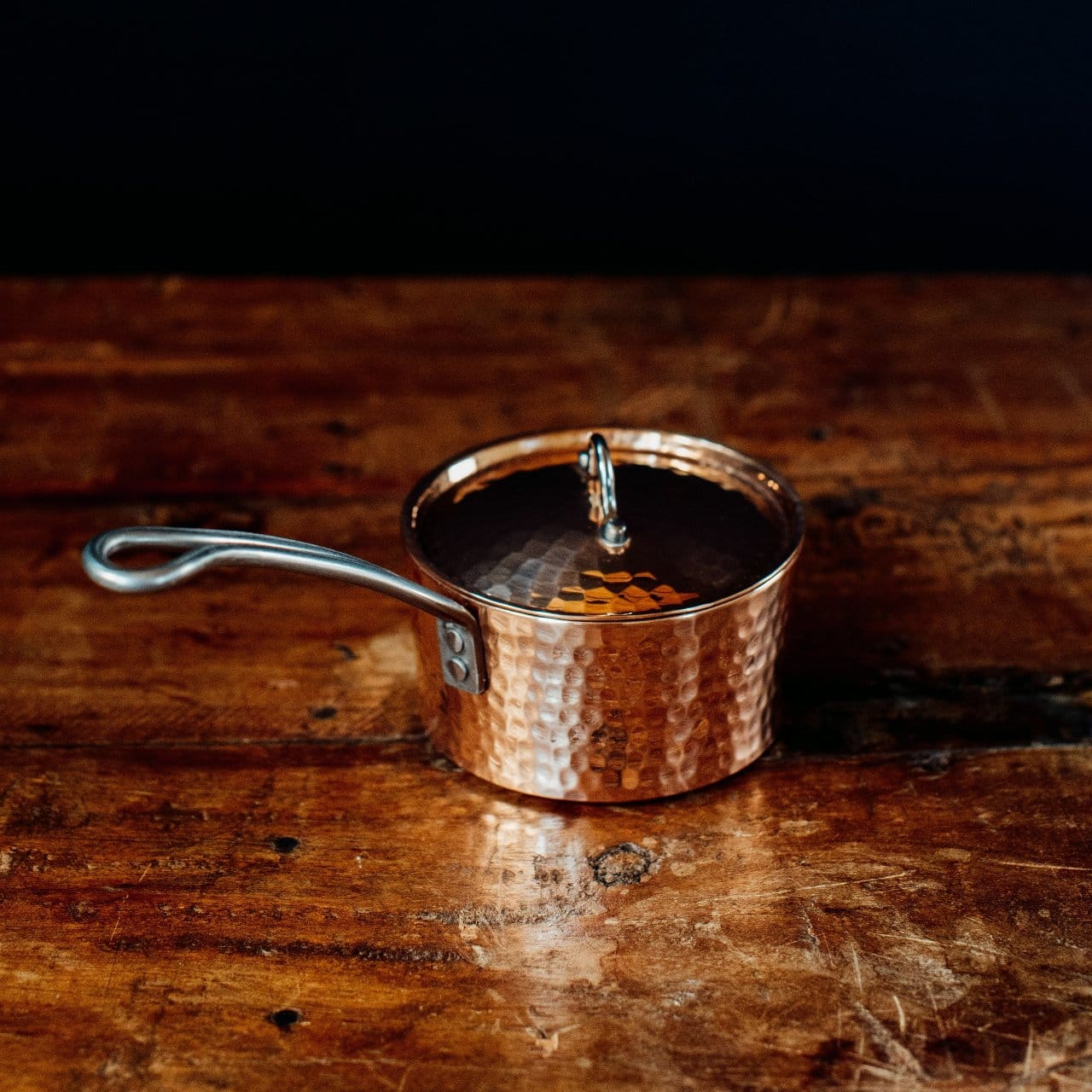 Petite French Copper Butter Pot With Lid
