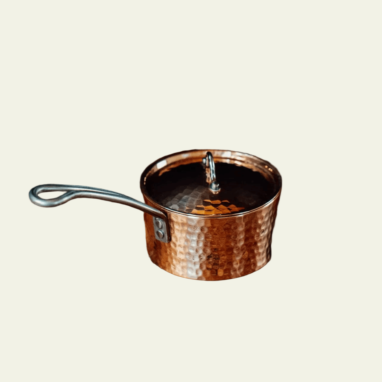 Petite French Copper Butter Pot With Lid