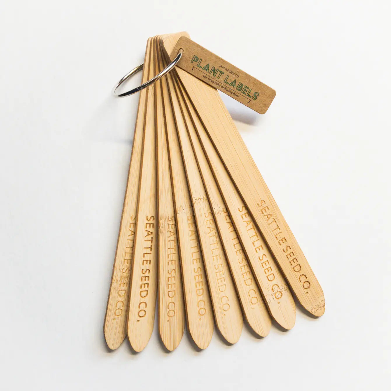 Seattle Seed Company Wooden Plant Identification Labels Bamboo and Eco-friendly
