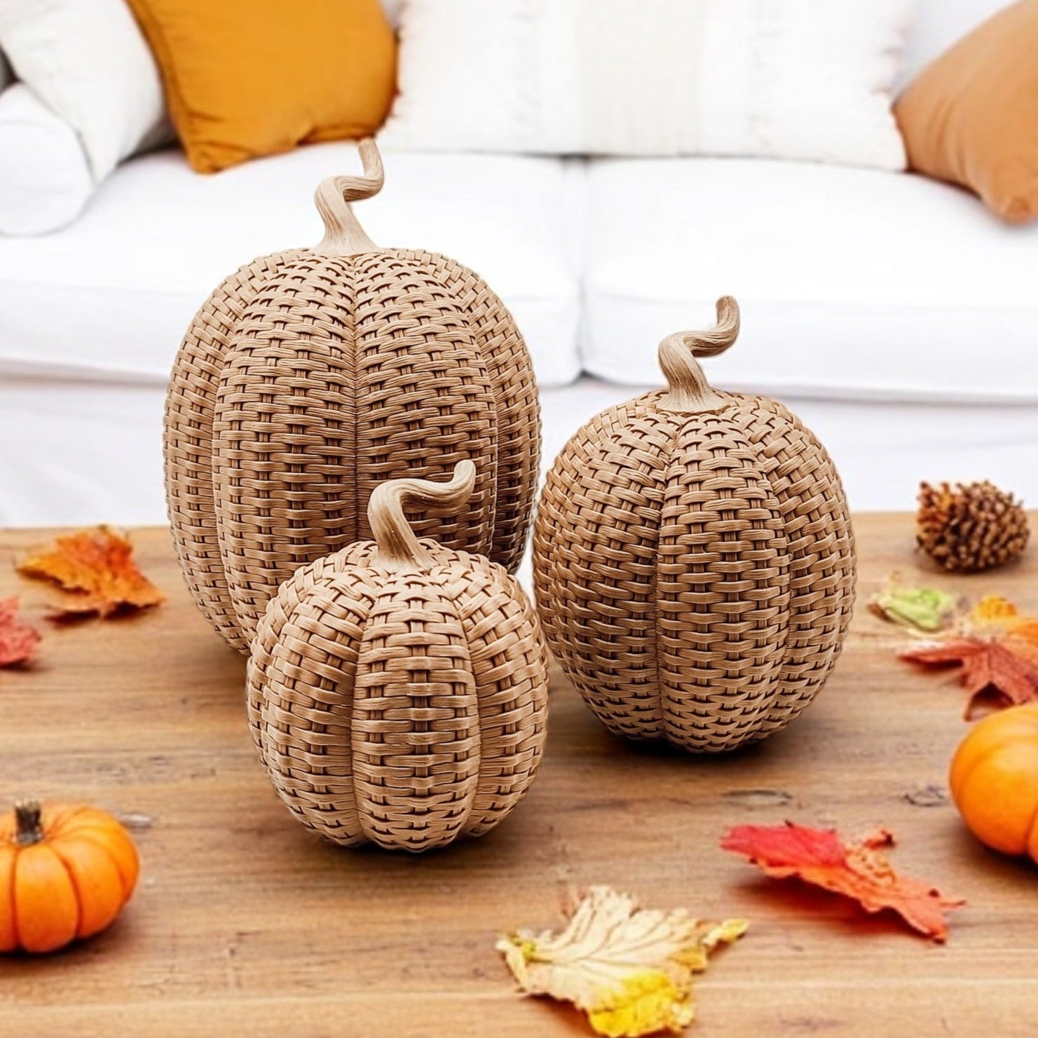 Rattan Pumpkins - My American Goods