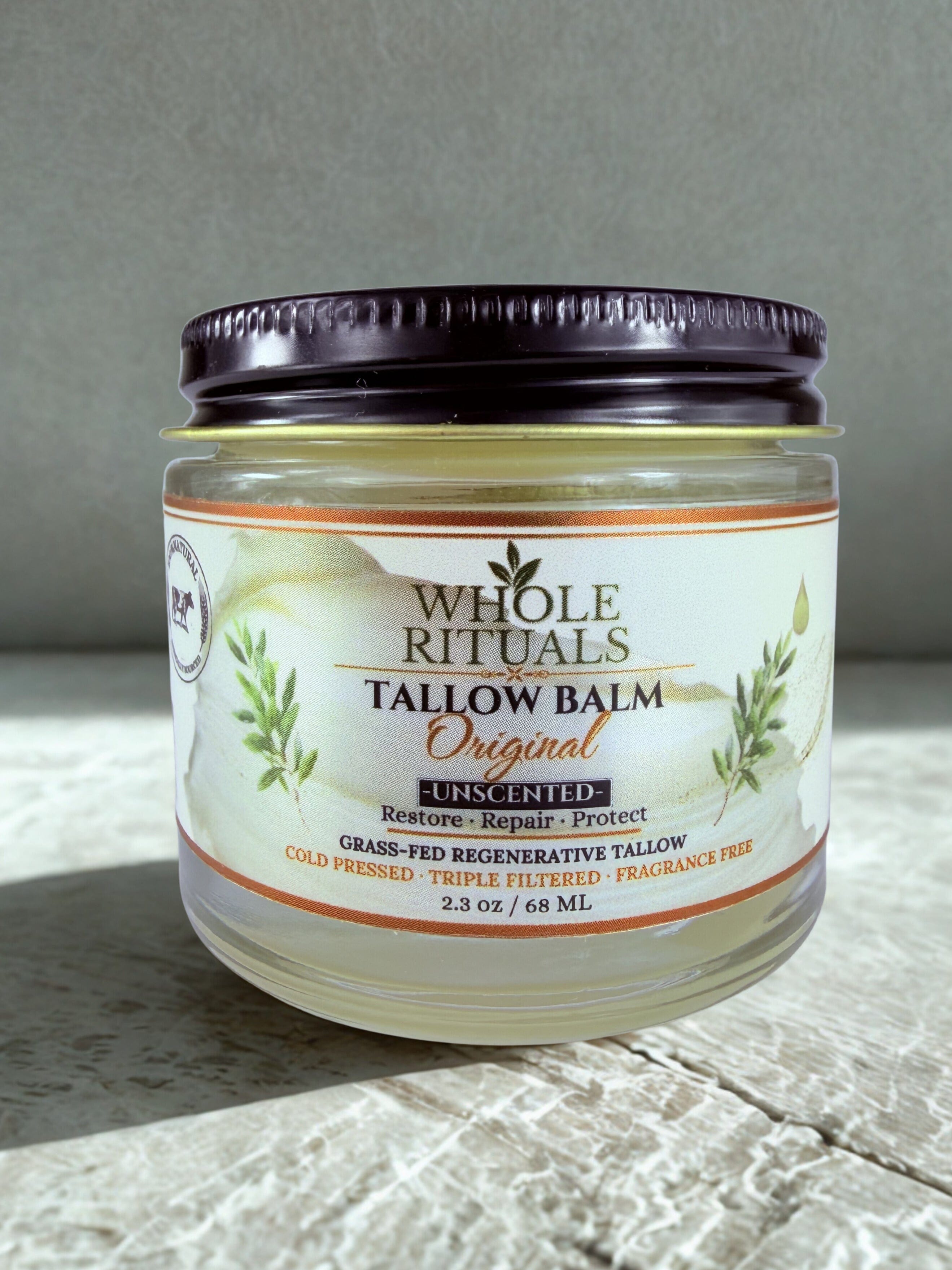 Whole Rituals Face Moisturizer Grass-Fed Tallow Balm — Original