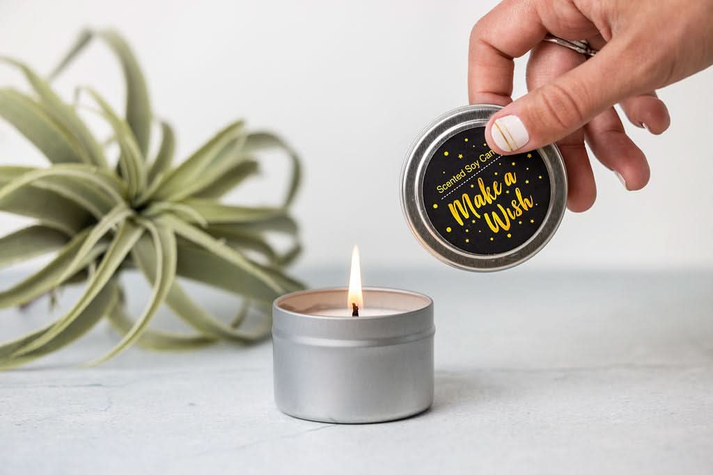 Trio of Tin Soy Candle - Scented with Bergamot and Lavender Essential oils - My American Goods