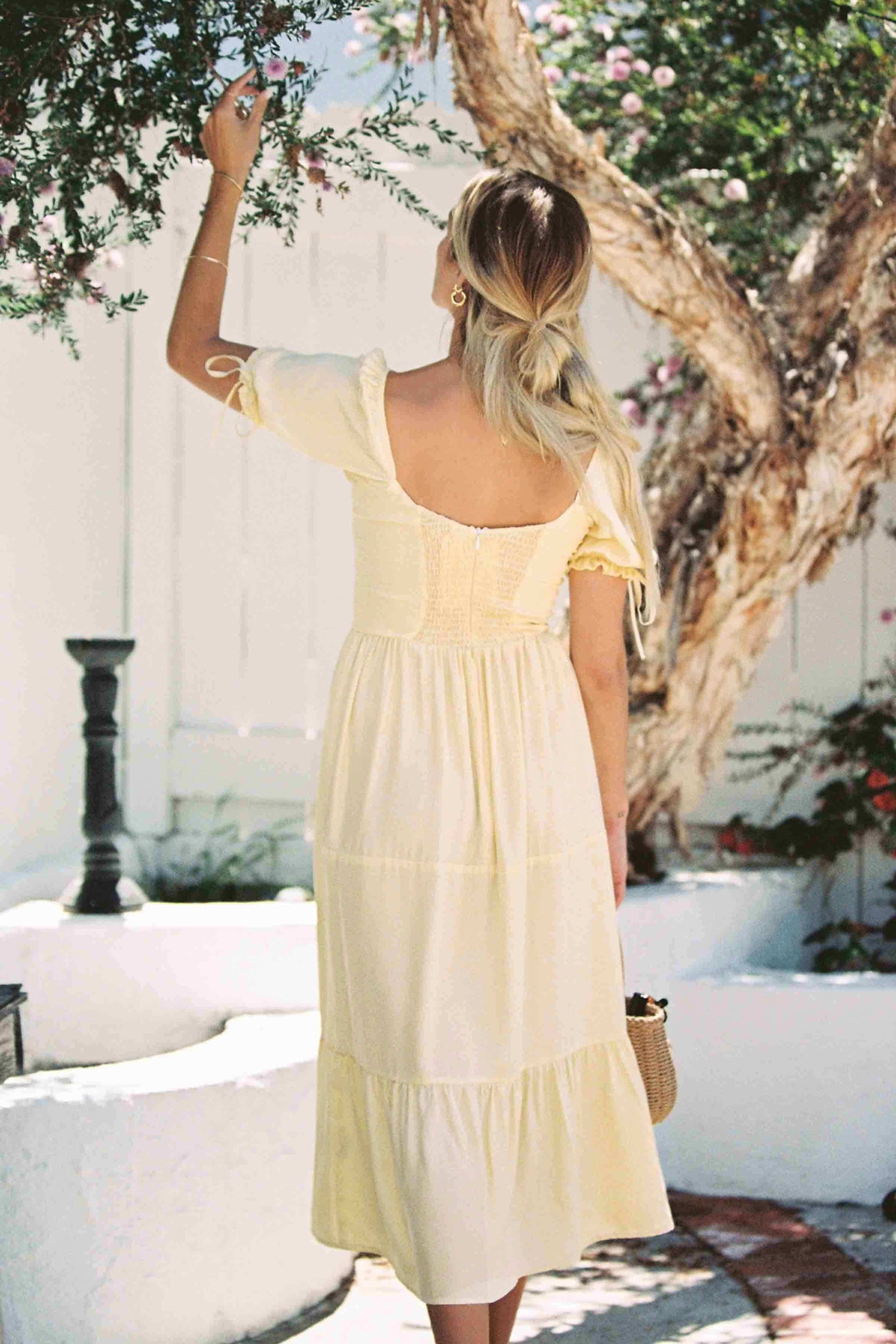 Canyon Soft Yellow Silk Dress
