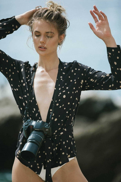 Catamaran Wrap Blouse - Dot