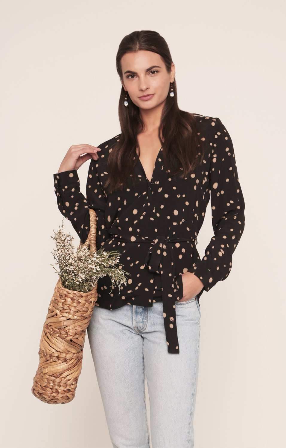 Catamaran Wrap Blouse - Dot