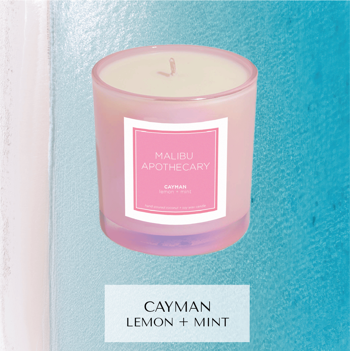 Malibu Apothecary Pink Cayman Iridescent Pink Candle
