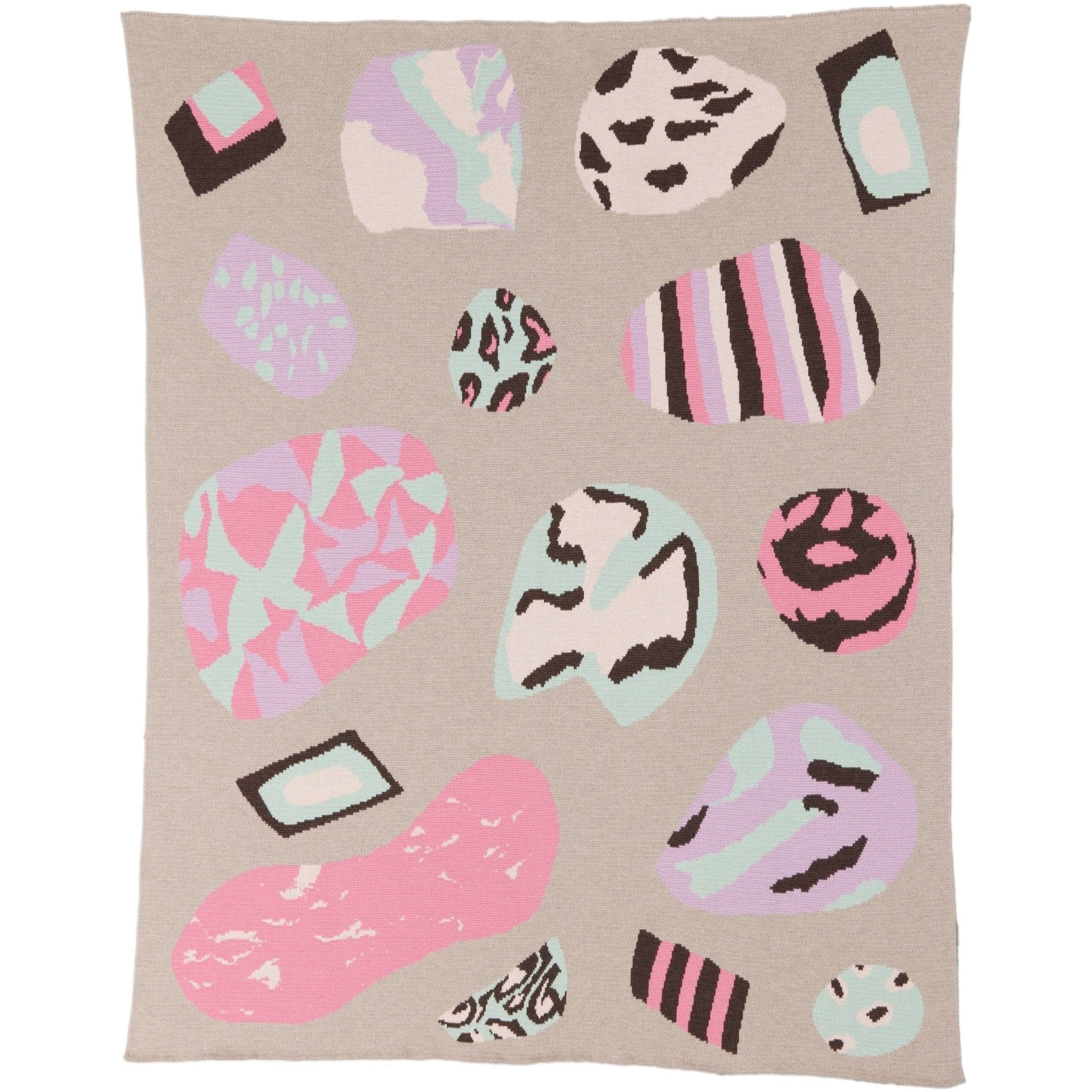 Biquette Throw Blanket Choco Taco in Merino Wool Ceramicism Throw Blanket
