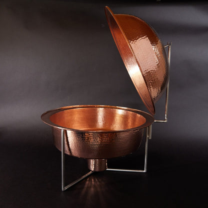 Round Copper Chafing Dish