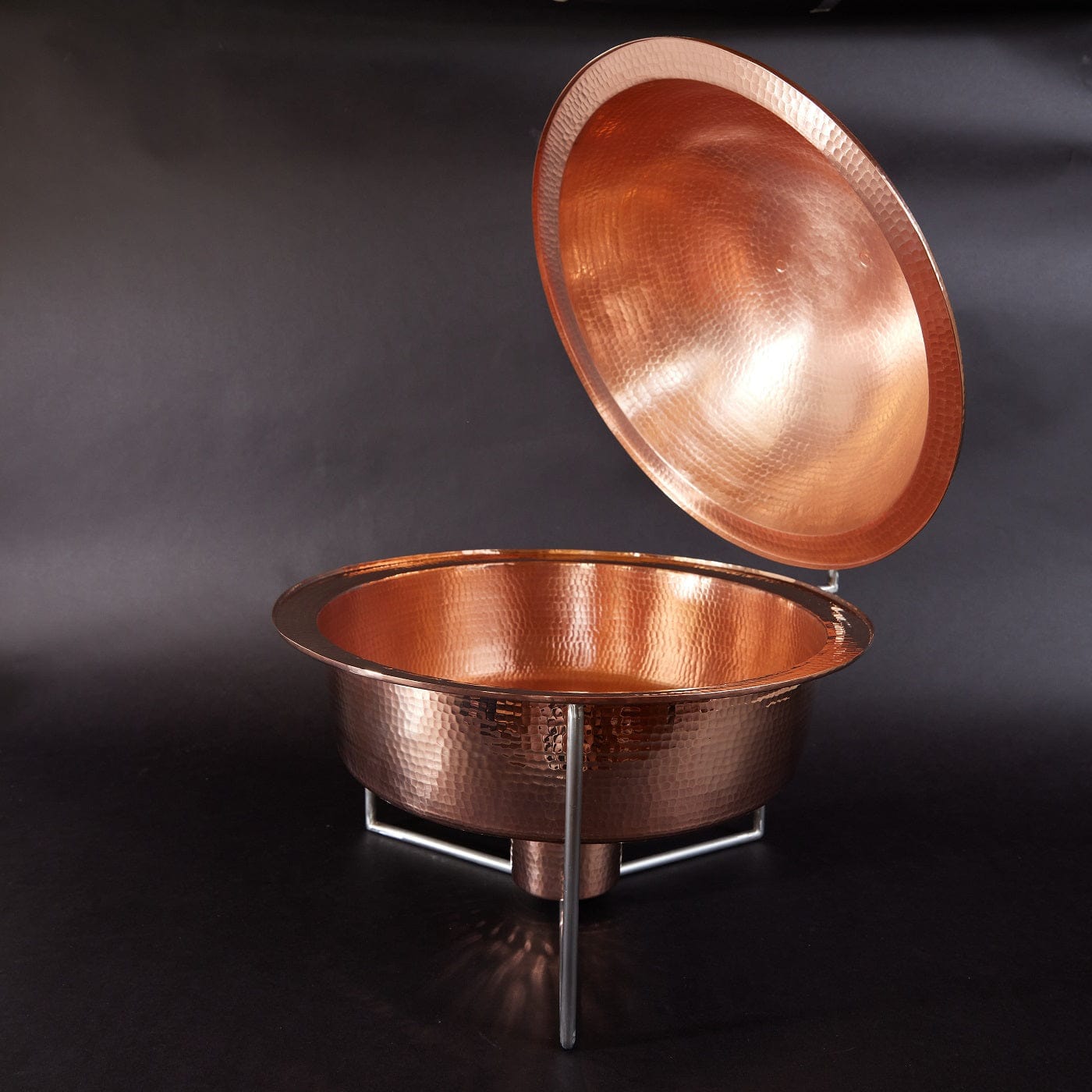 Round Copper Chafing Dish