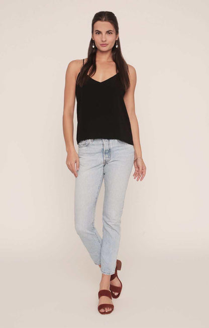 Coco Tank - Black Rayon