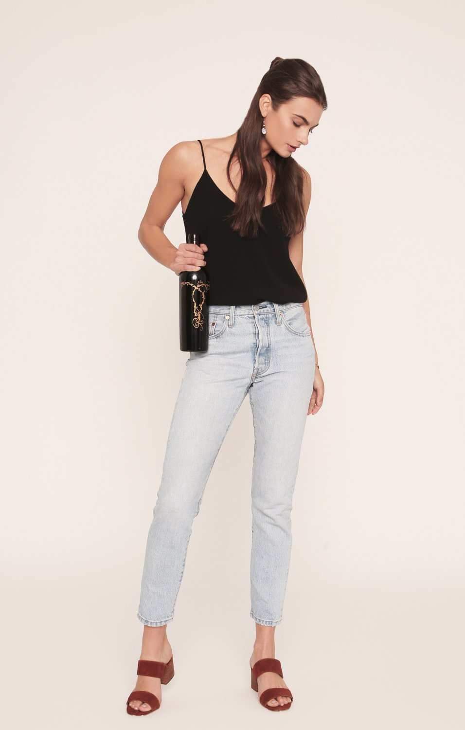 Coco Tank - Black Rayon