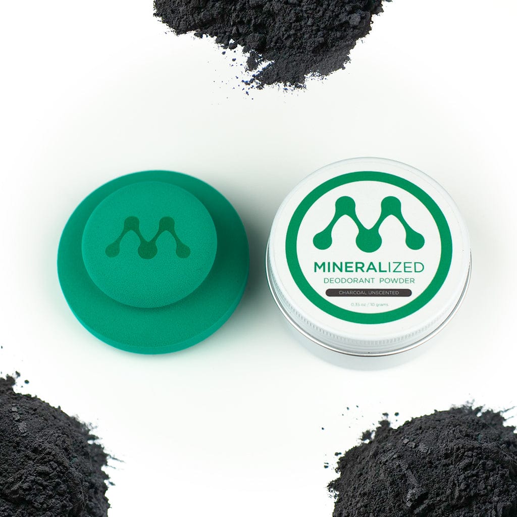 Mineralized Deodorant Charcoal Unscented Mineralized Full-Size Deodorant Powder