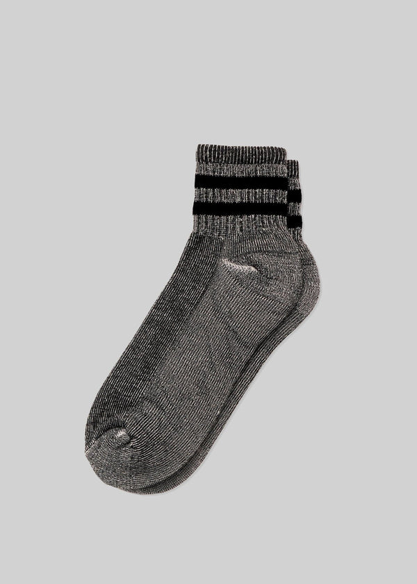 American Trench Socks Grey w/ Black / One Size Merino Activity Quarter Crew