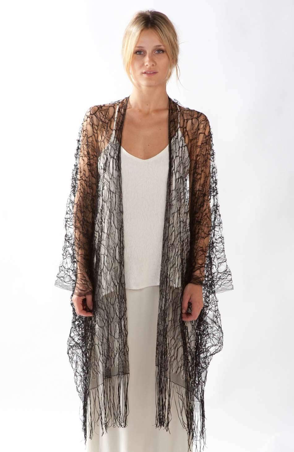 Charcot Shawl - Black, White or Ivory