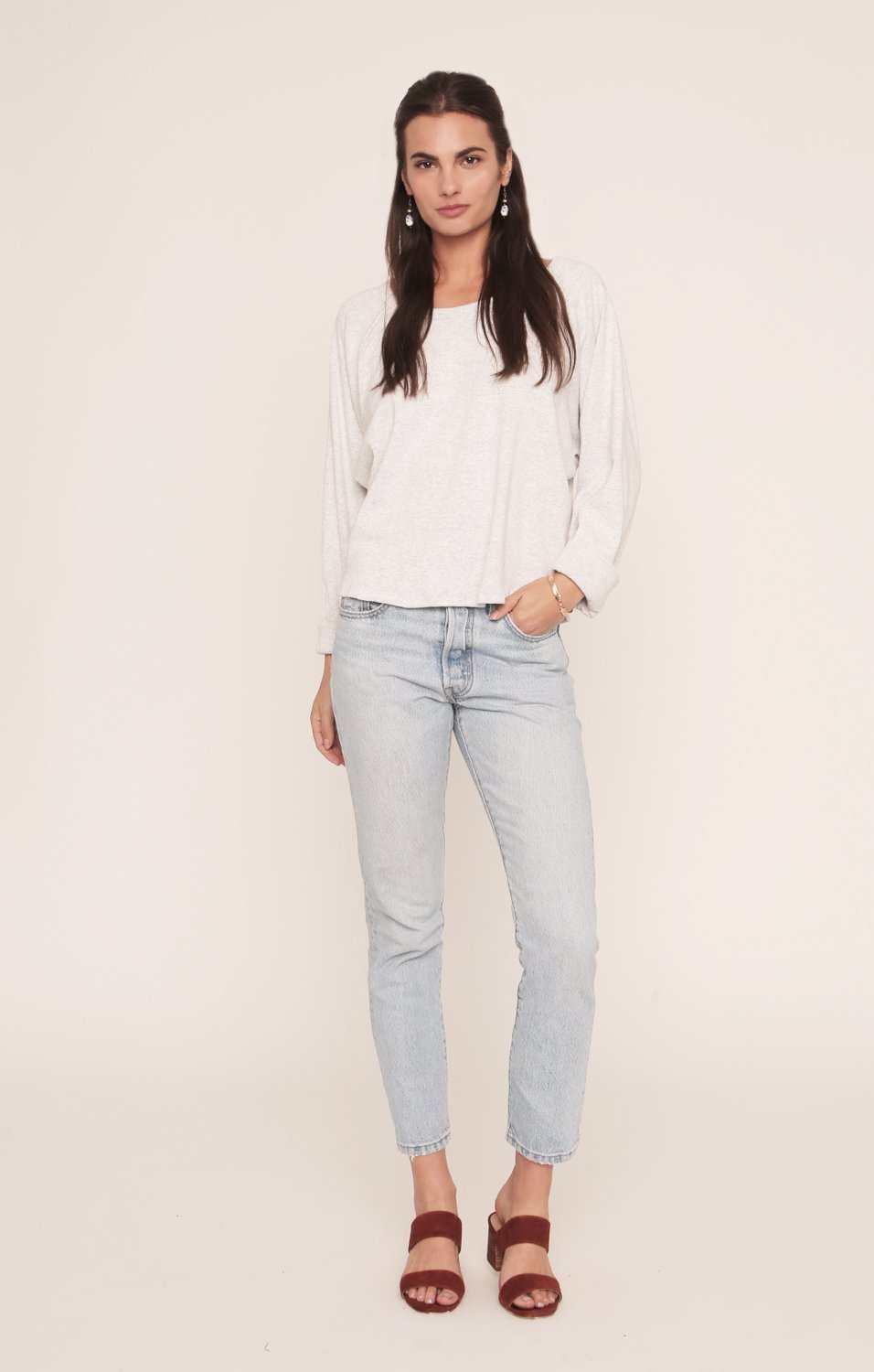Charlie Grey Ribbed Pullover