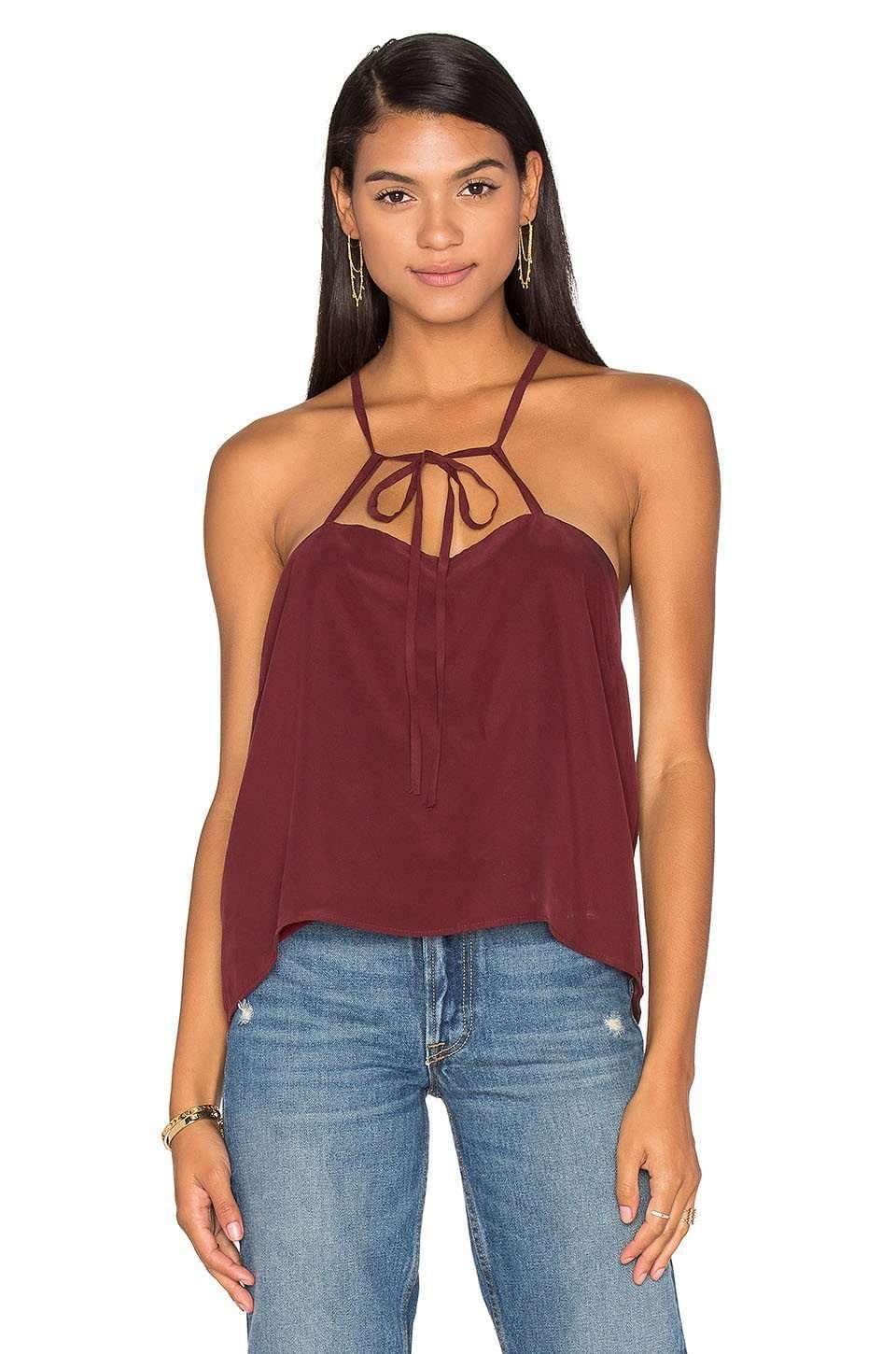 Charlie Burgundy Tank Top
