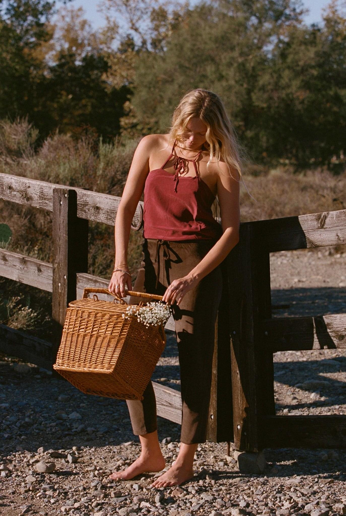 Charlie Burgundy Tank Top