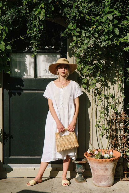Charlotte White Linen Dress