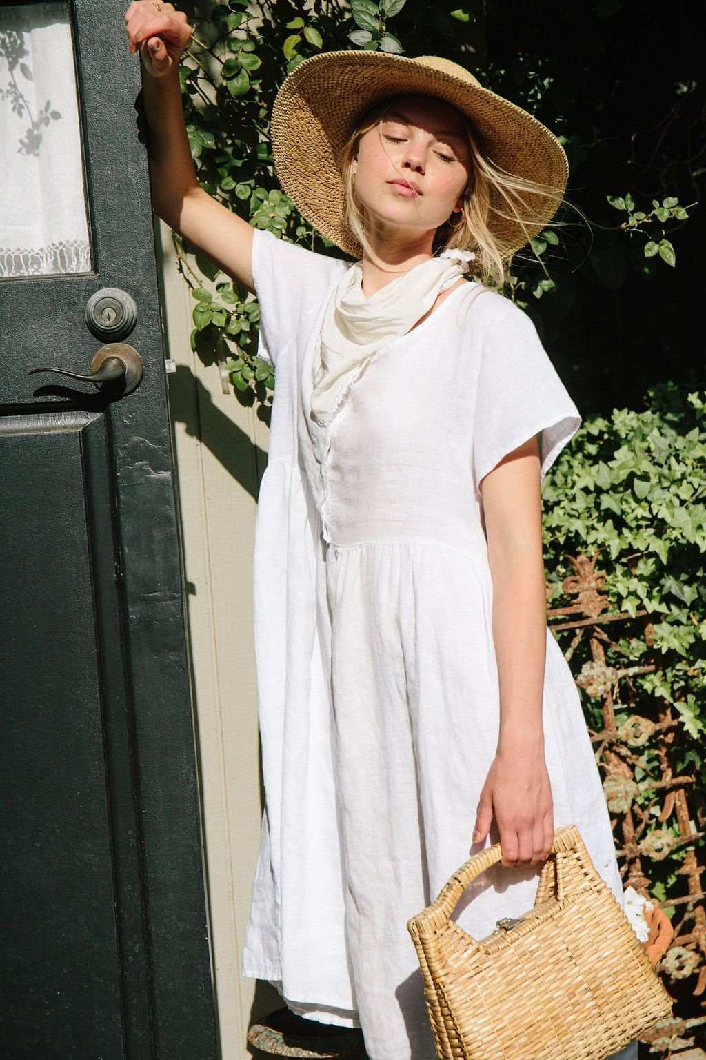 Charlotte White Linen Dress